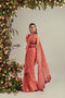 Dusty Coral Drape Saree